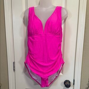 Hot pink one piece swim suit size XXL. NWT